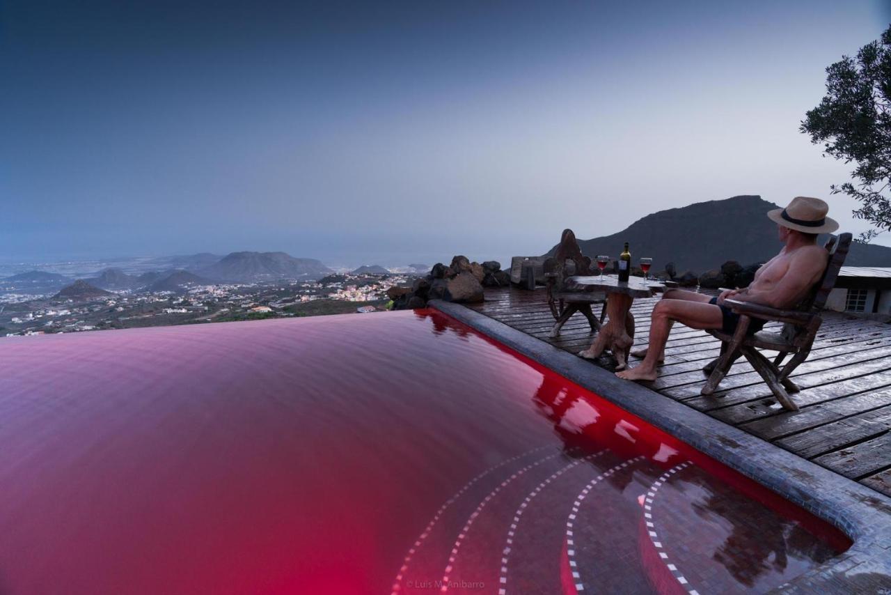 Historic Canarian House, Private Heated Infinity Pool, Bbq, Wifi + Panoramic Ocean Views Arona  Bagian luar foto